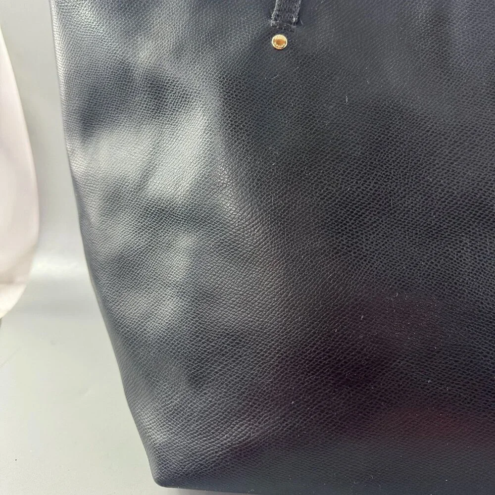Authentic Coach # F34099 Black Leather Crossgrain Large Taxi Tote Bag - Picture 5 of 13